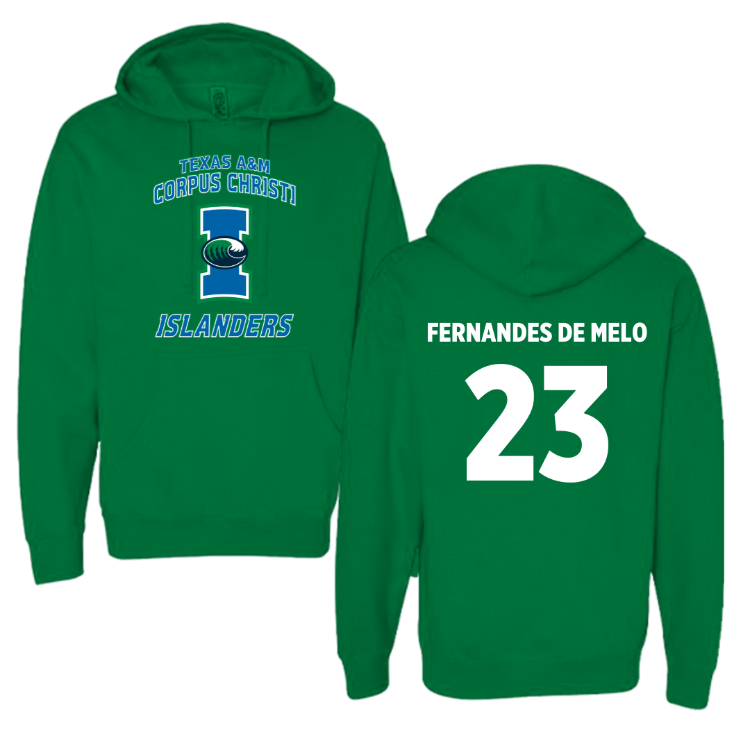 Texas A&M University-Corpus Christi Beach Volleyball Green Hoodie - #23 Maria Fernandes De Melo