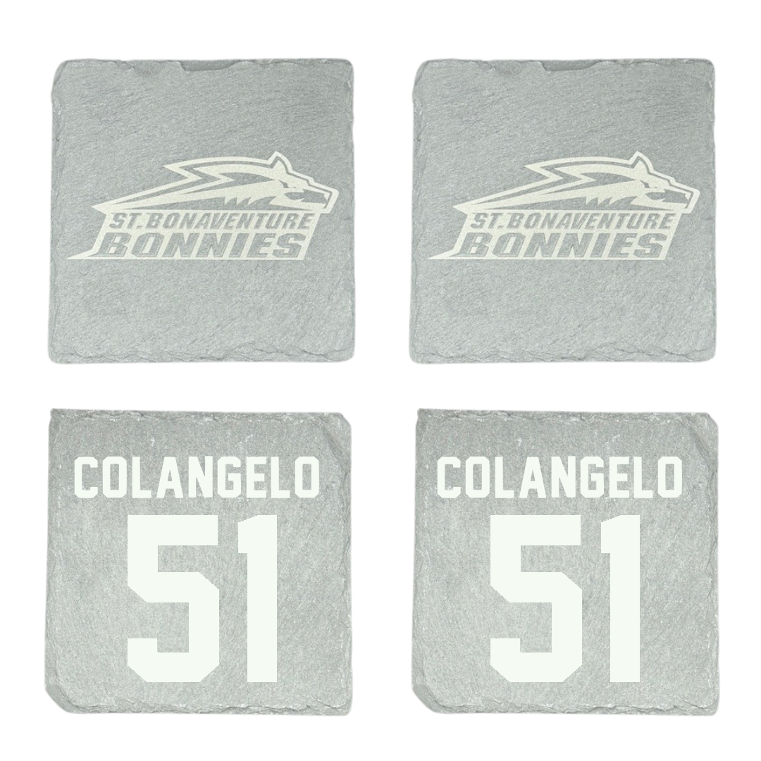St. Bonaventure University Lacrosse Stone Coaster (4 Pack)  - #51 Brit Colangelo
