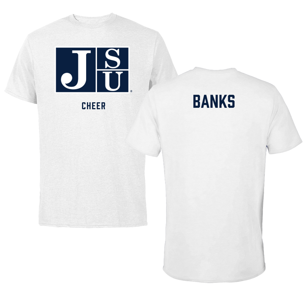 Jackson State University Cheer White Tee - Jannifer Banks