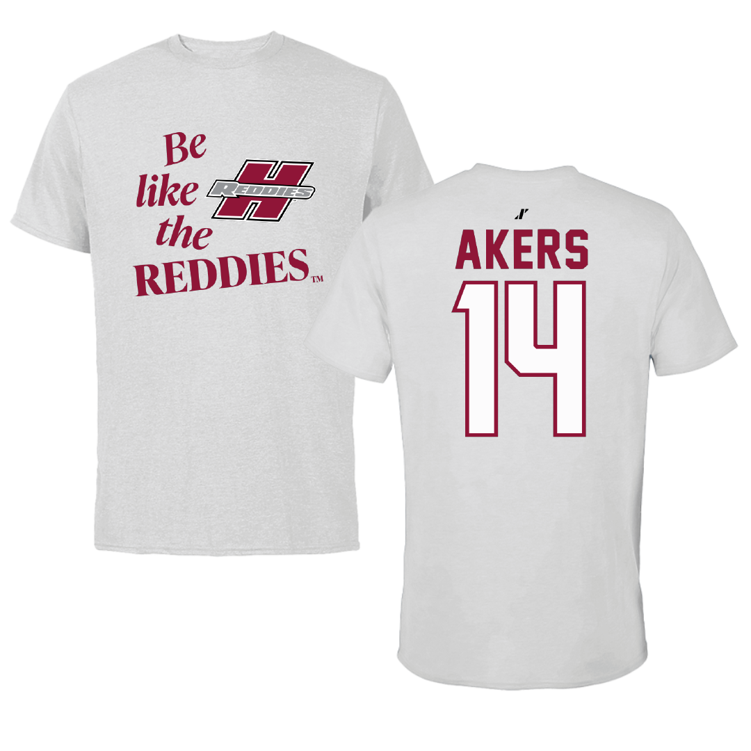 Henderson State University Softball Light Gray Be Like Us Performance Tee - #14 Hilary Akers