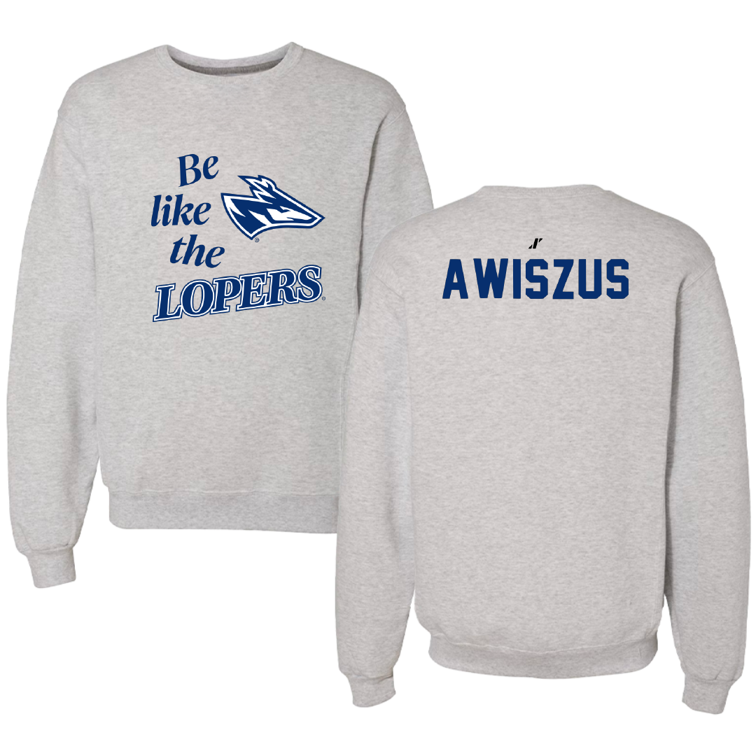 University of Nebraska at Kearney Wrestling Light Gray Be Like Us Crewneck - Jacob Awiszus
