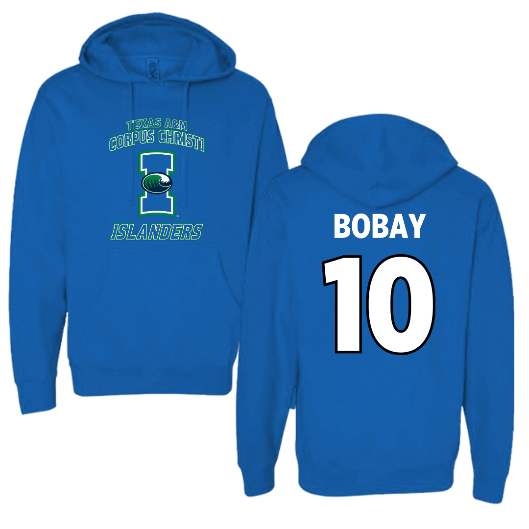 Texas A&M University-Corpus Christi Beach Volleyball Blue Hoodie - #10 Kristin Bobay
