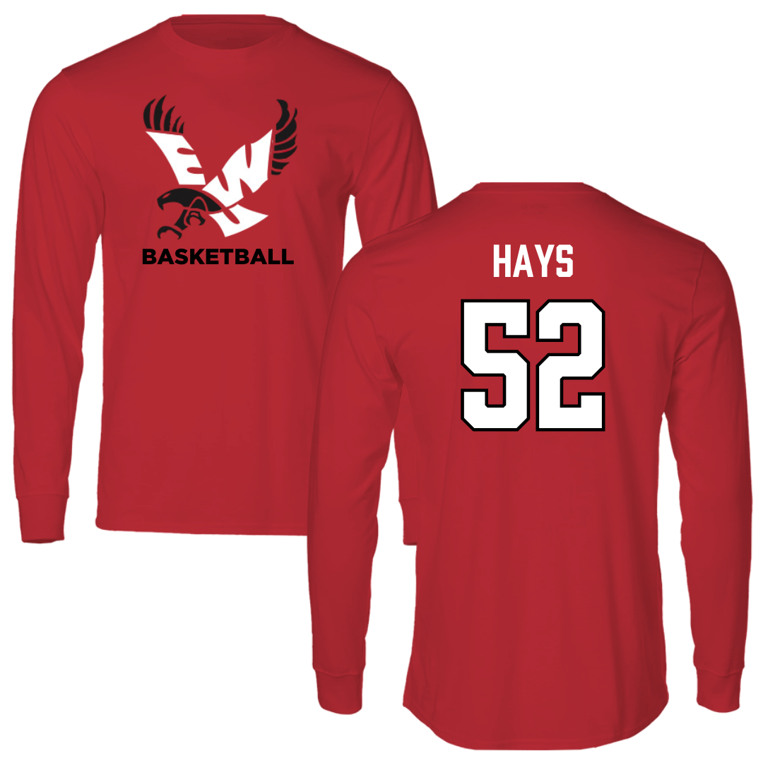 Eastern Washington University Basketball Red EWU Long Sleeve - #52 Bella Hays