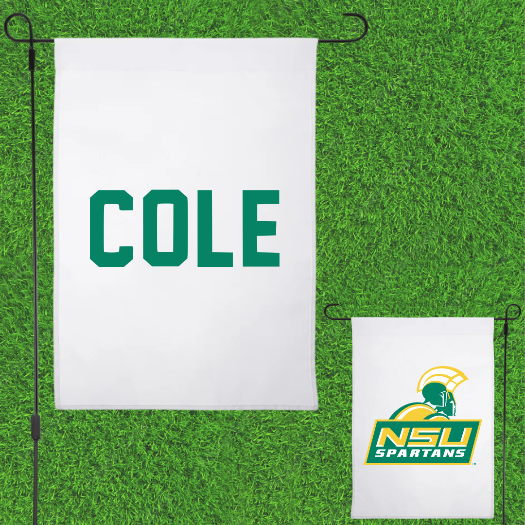 Norfolk State University TF and XC White Garden Flag - Kai Cole