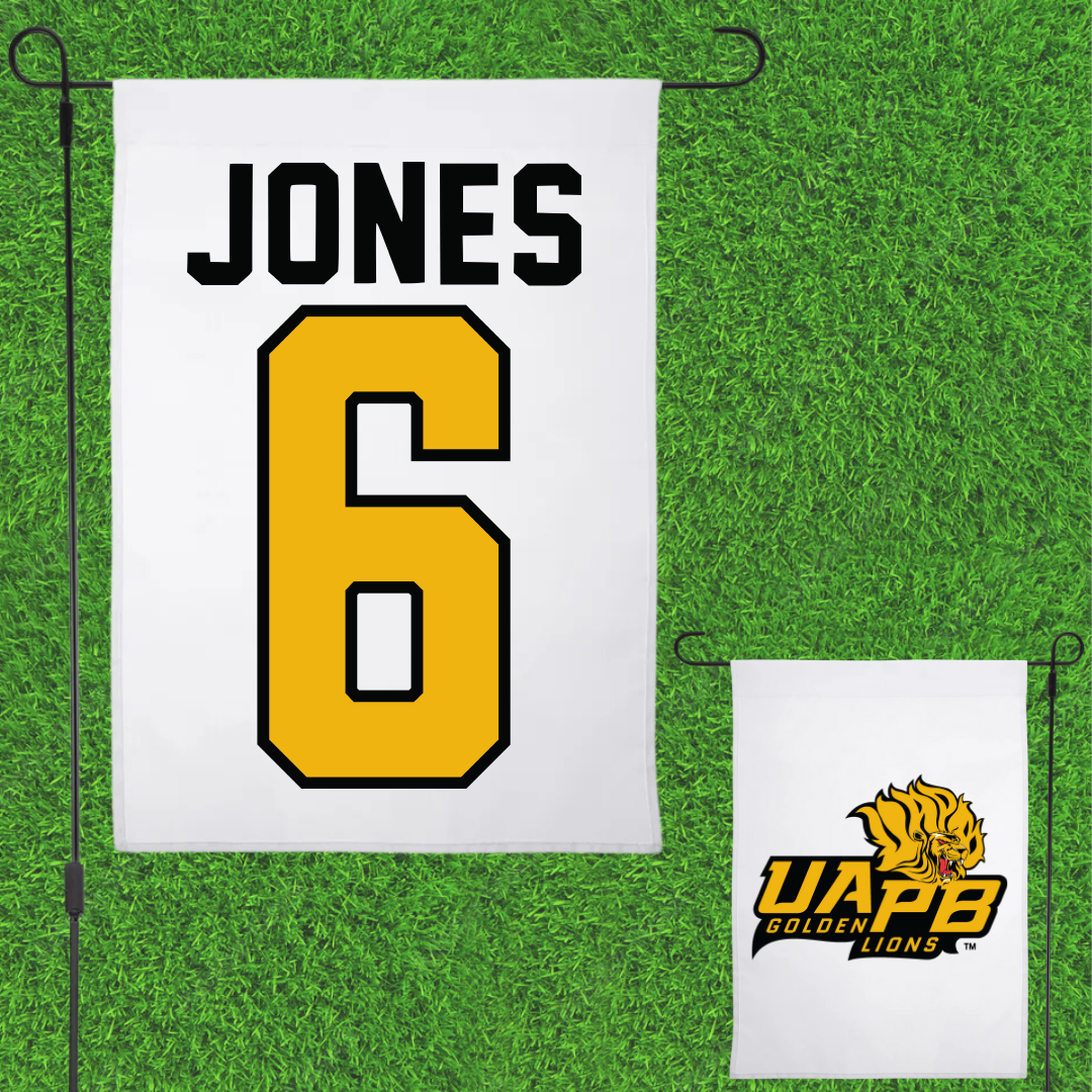 University of Arkansas-Pine Bluff Volleyball White Garden Flag - #6 Amayah Jones