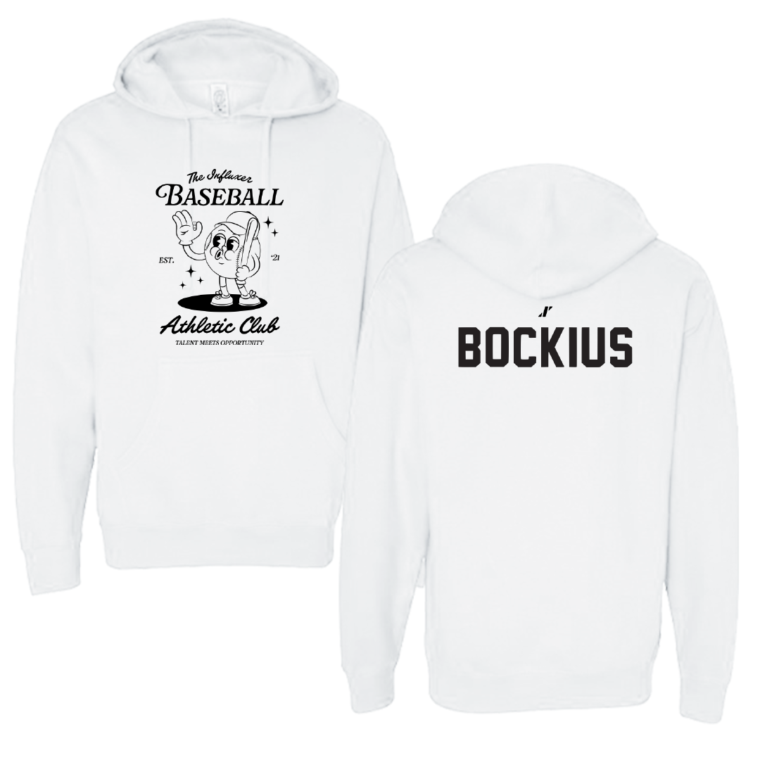 Baseball White Influxer Athletic Club Hoodie - Brazen Bockius