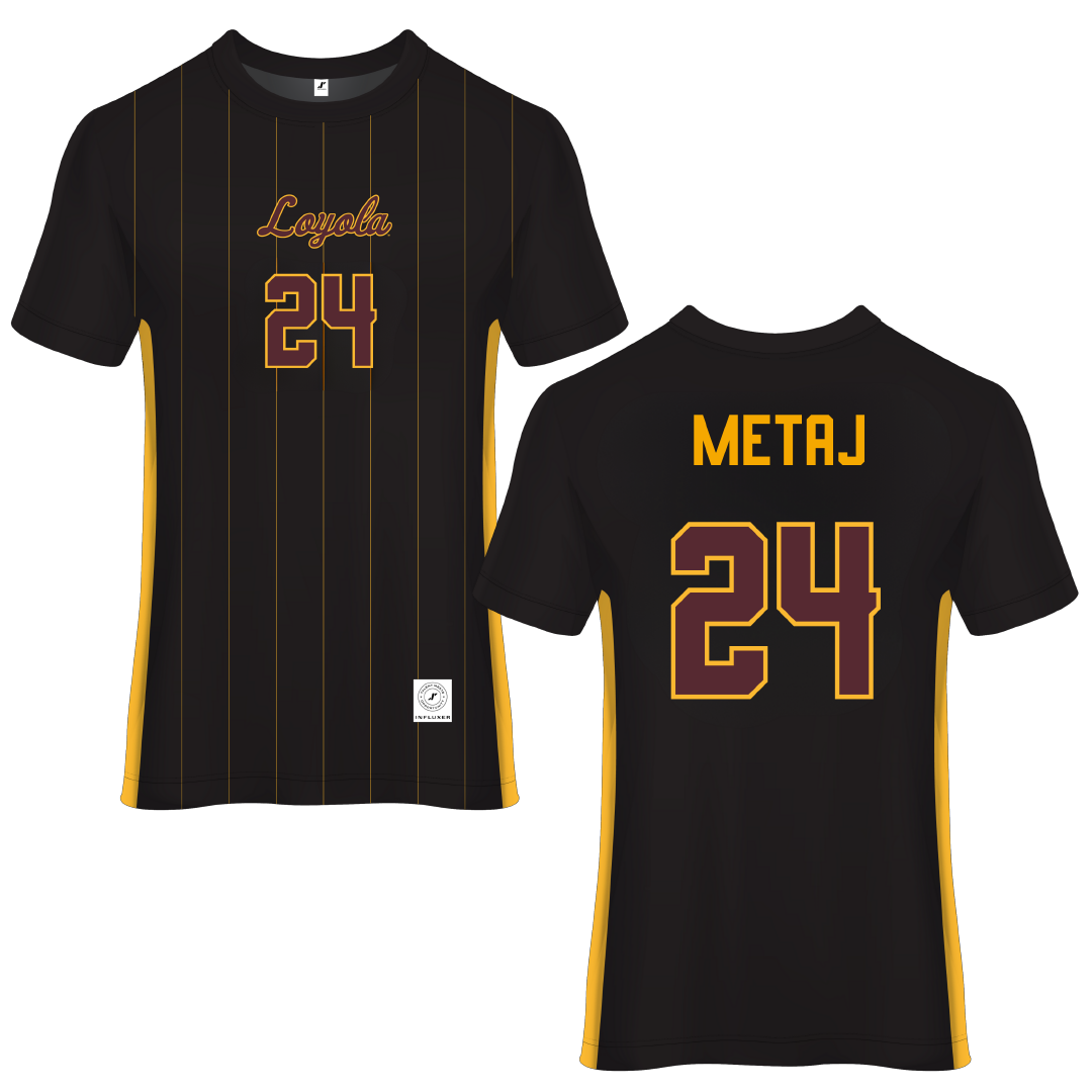Loyola University-Chicago Black Soccer Jersey - #24 Ava Metaj