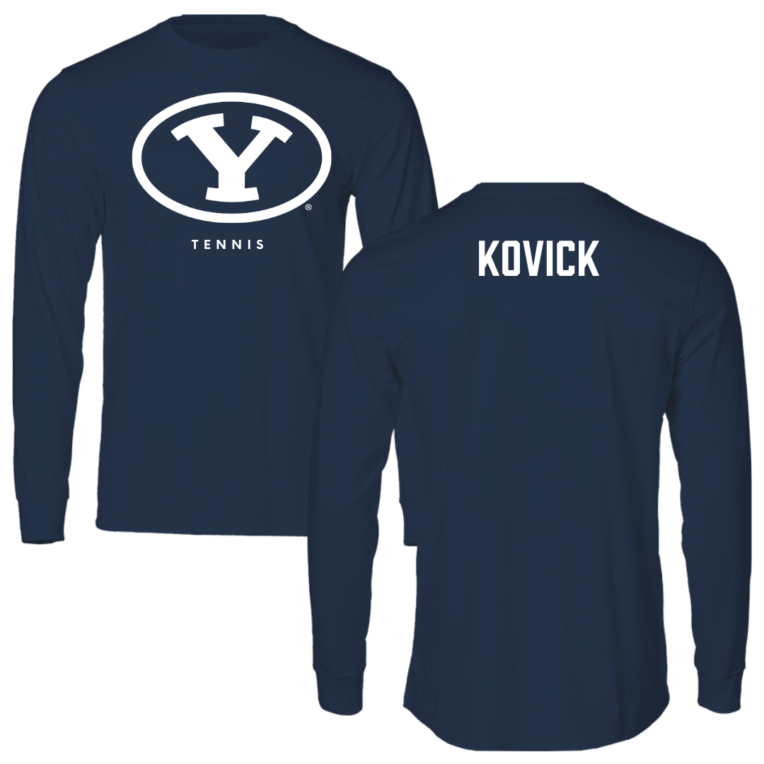 Brigham Young University Tennis Navy Performance Long Sleeve - Kendall Kovick