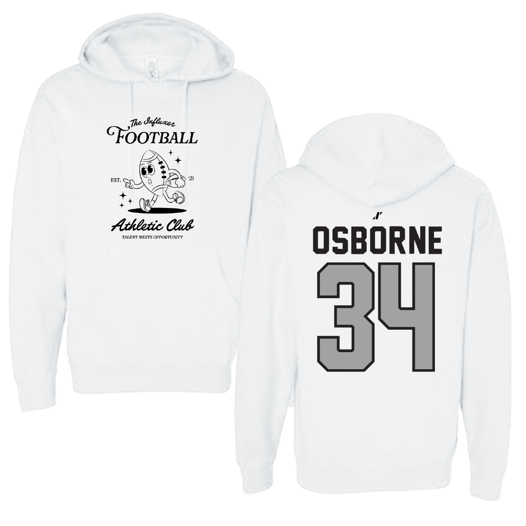 Football White Influxer Athletic Club Hoodie - #34 Jahlin Osborne