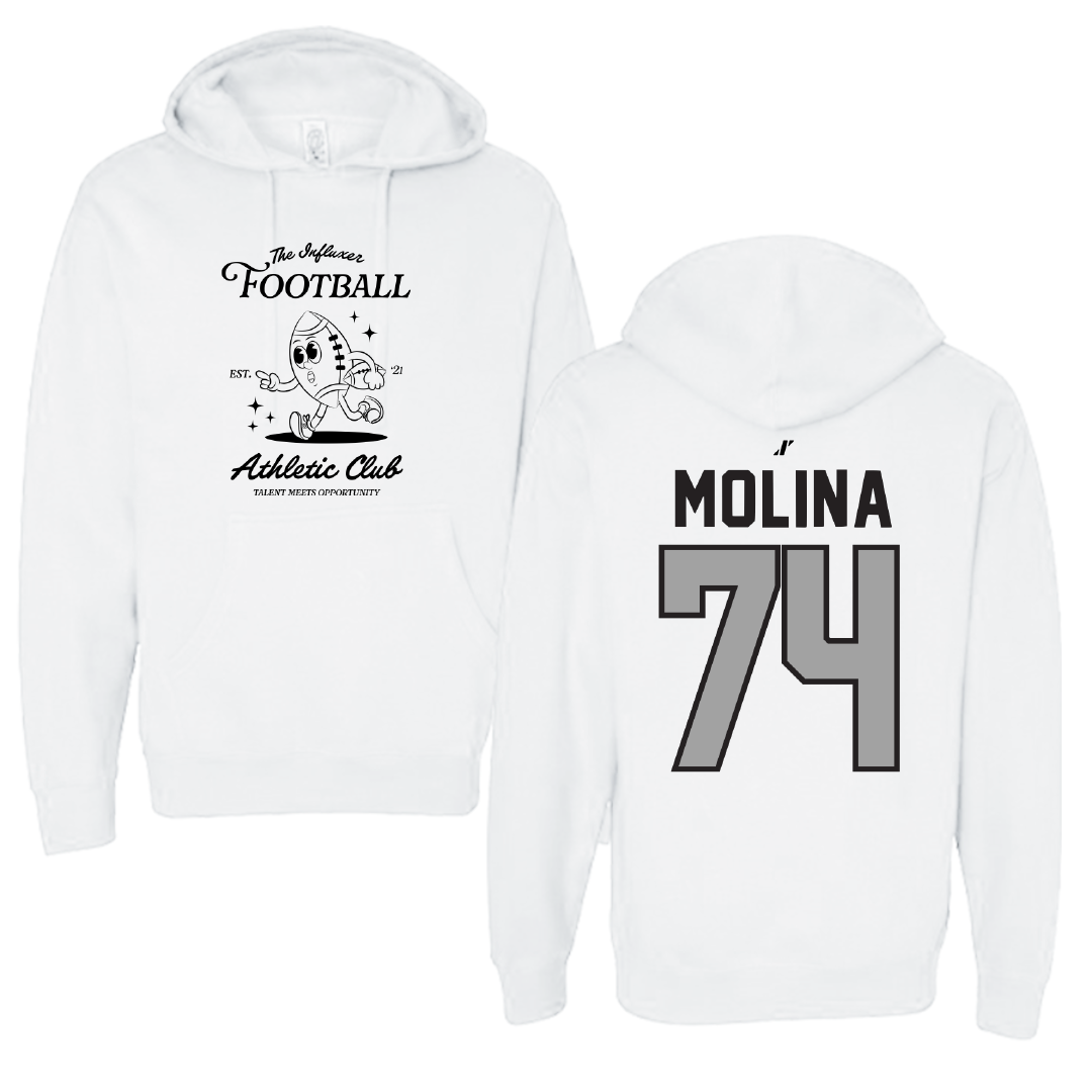 Football White Influxer Athletic Club Hoodie - #74 Nick Molina