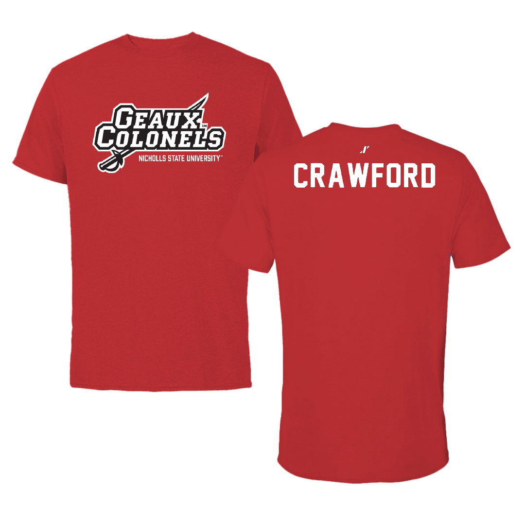 Nicholls State University TF and XC Red General Tee - Michael Crawford