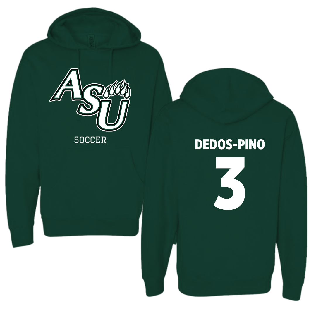 Adams State University Soccer Forest Green Block Hoodie - #3 Yarelis Dedos-Pino