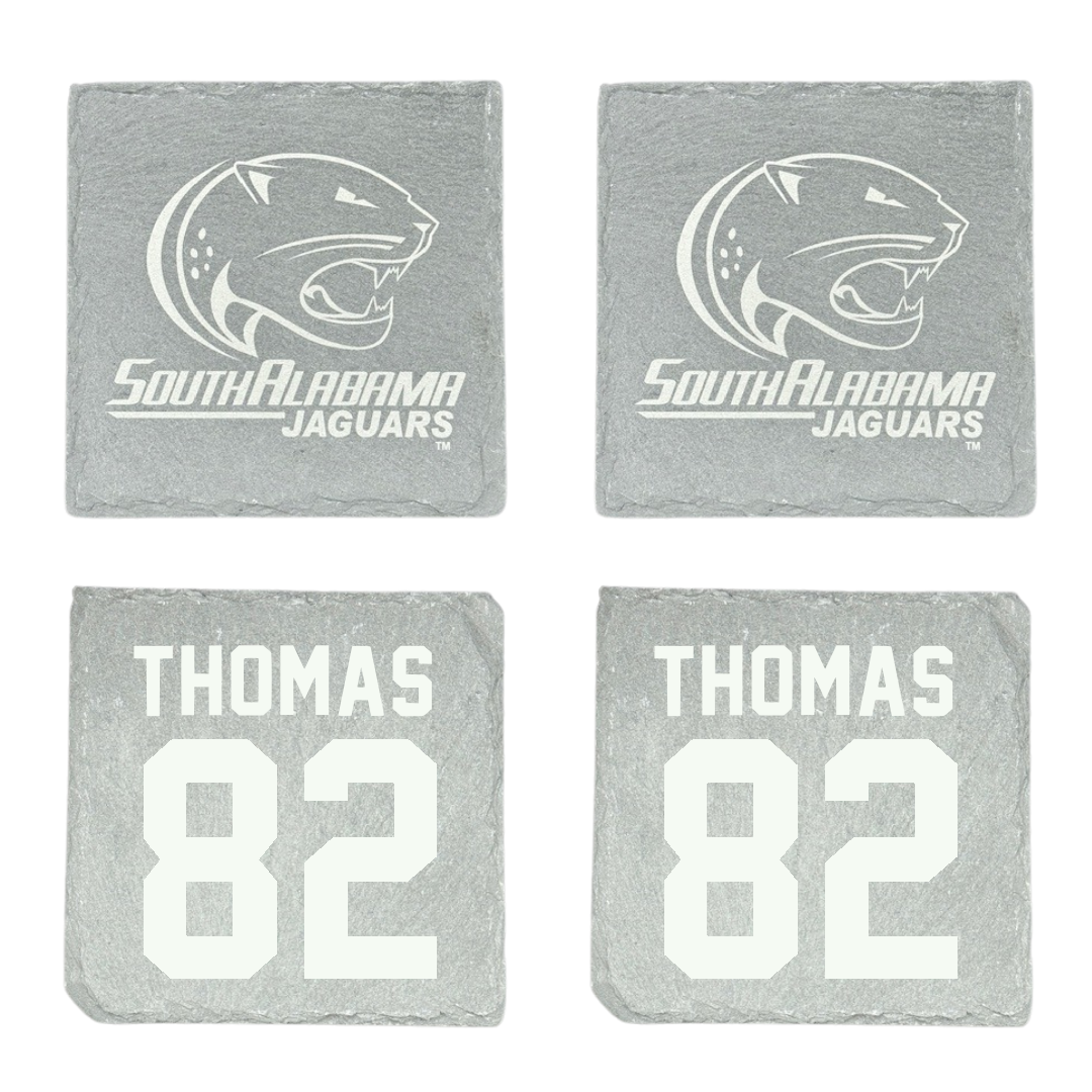 University of South Alabama Football Stone Coaster (4 Pack)  - #82 Trent Thomas