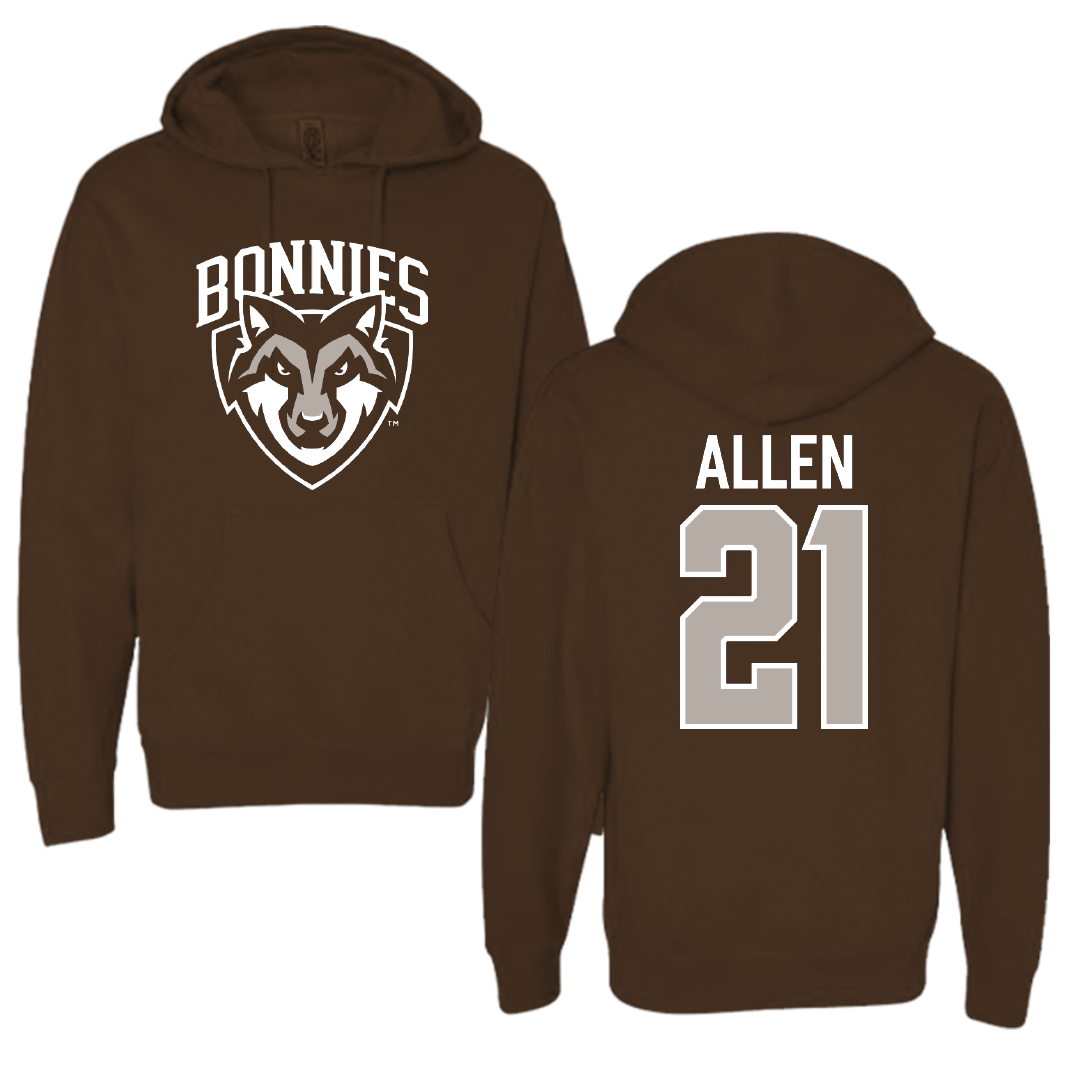 St. Bonaventure University Soccer Brown Hoodie - #21 Olivia Allen