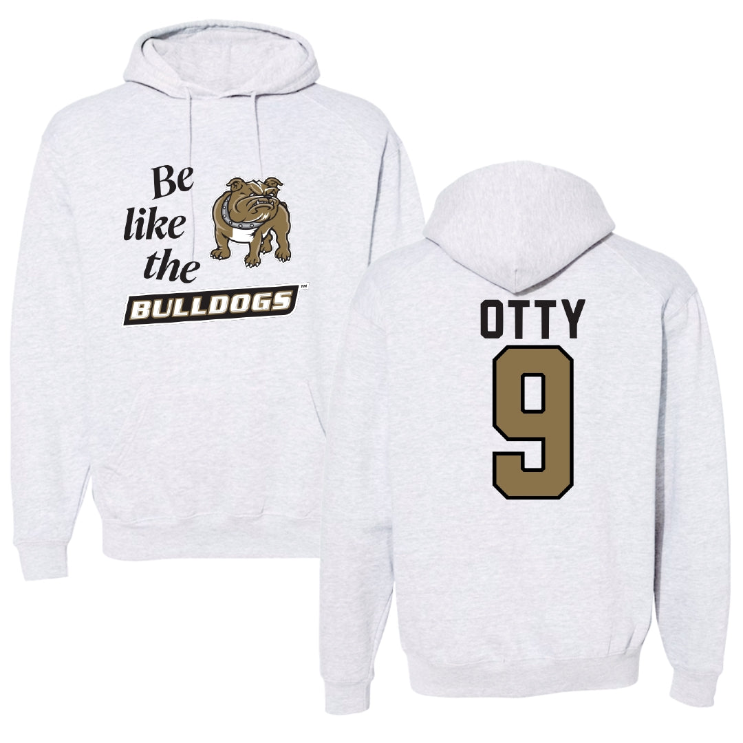 Bryant University Football Light Gray Be Like Us Hoodie - #9 Michael Otty
