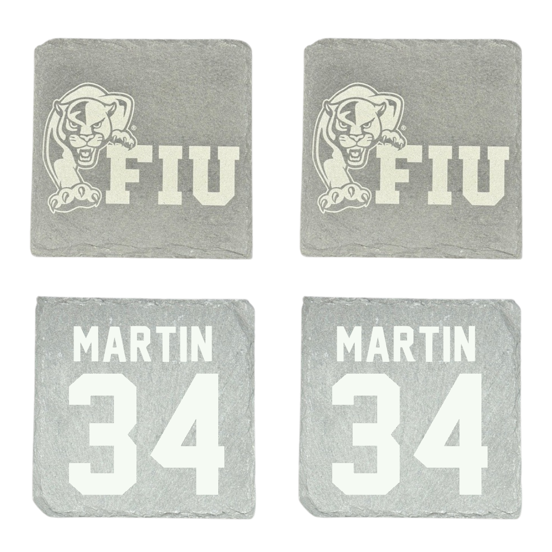 Florida International University Baseball Stone Coaster (4 Pack)  - #34 Kevin Martin