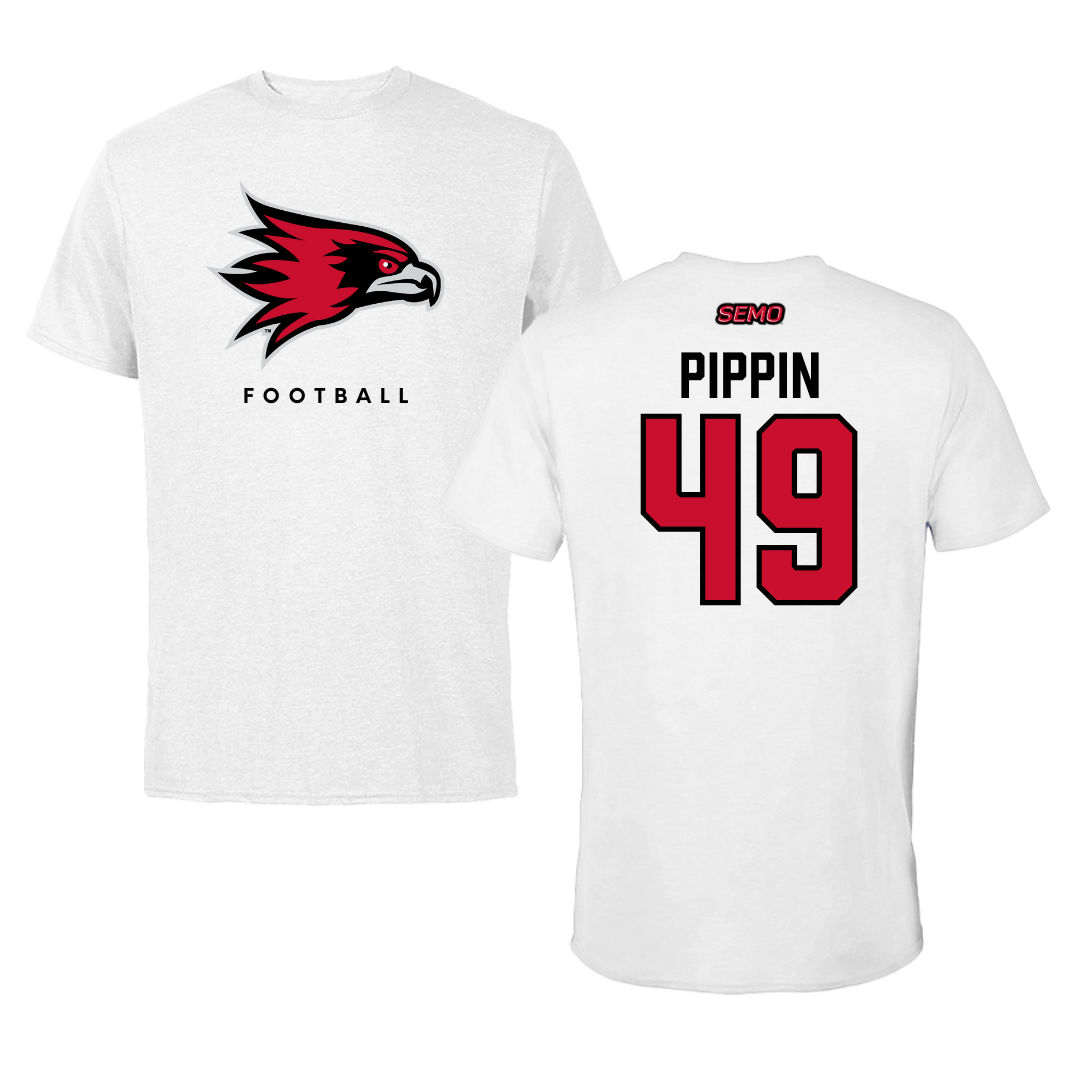 Southeast Missouri State University Football White Performance Tee - #49 DC Pippin