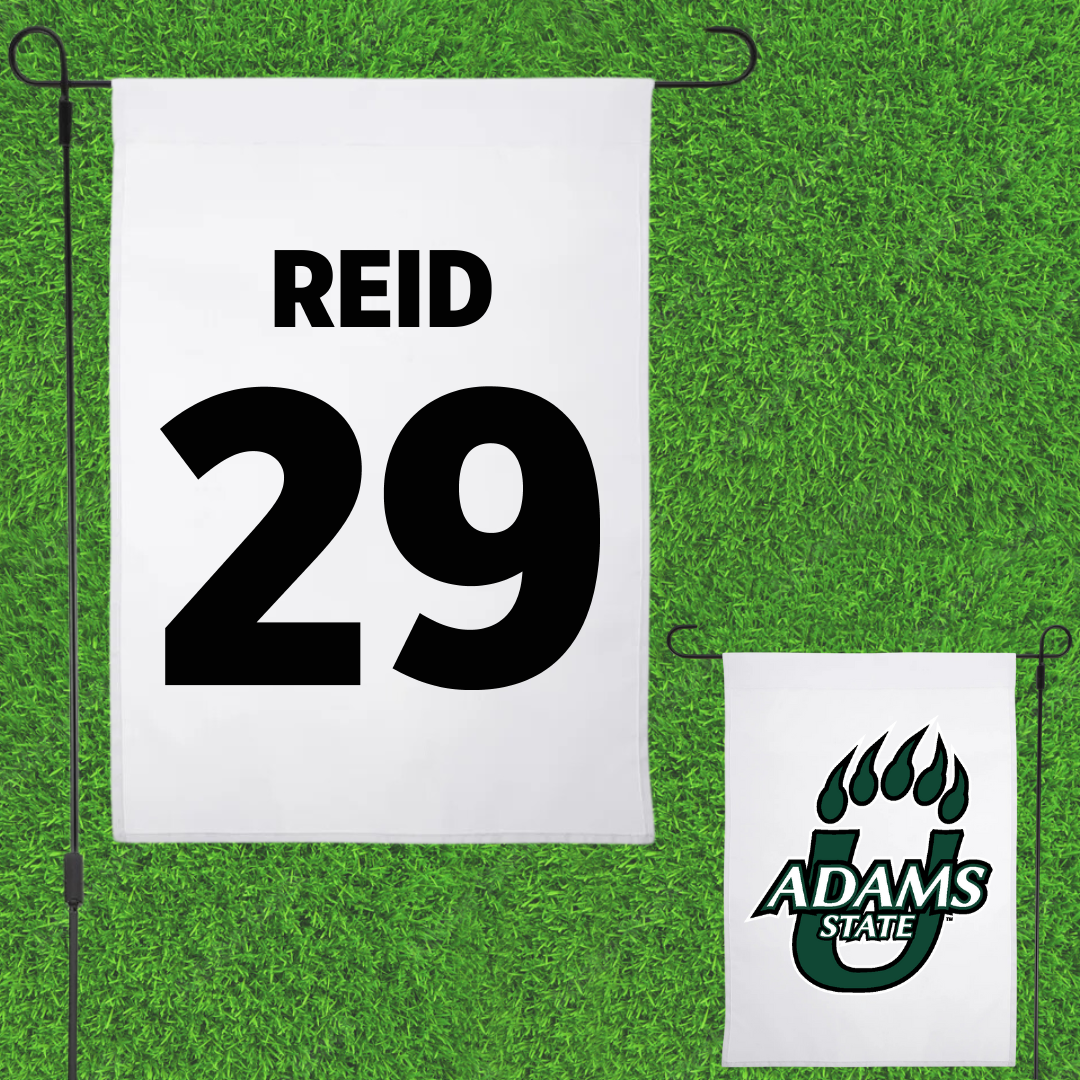 Adams State University Football White Garden Flag - #29 Alex Reid