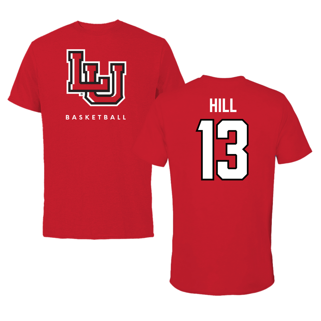 Lamar University Basketball Red Performance Tee - #13 Taliah Hill