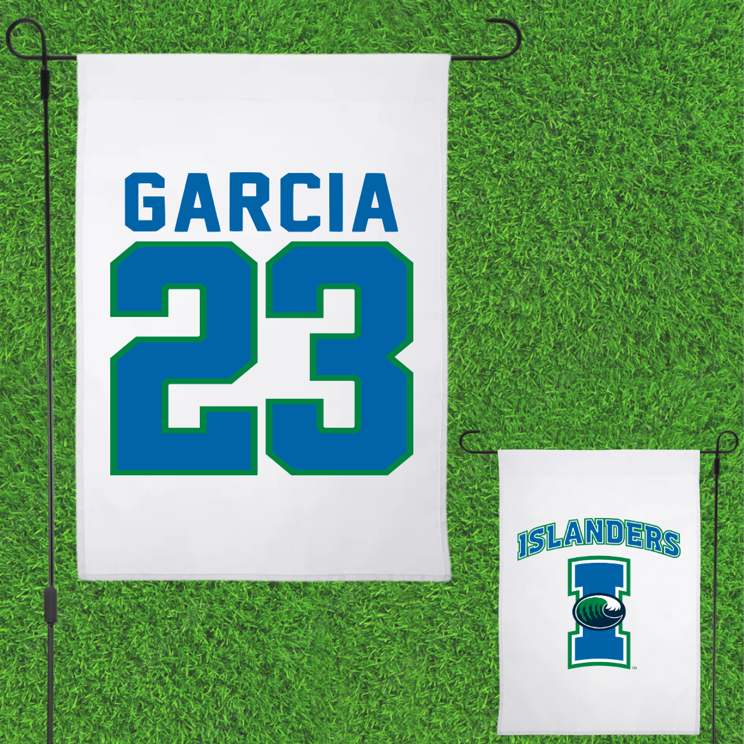 Texas A&M University-Corpus Christi Softball White Garden Flag - #23 Juliana A. Garcia