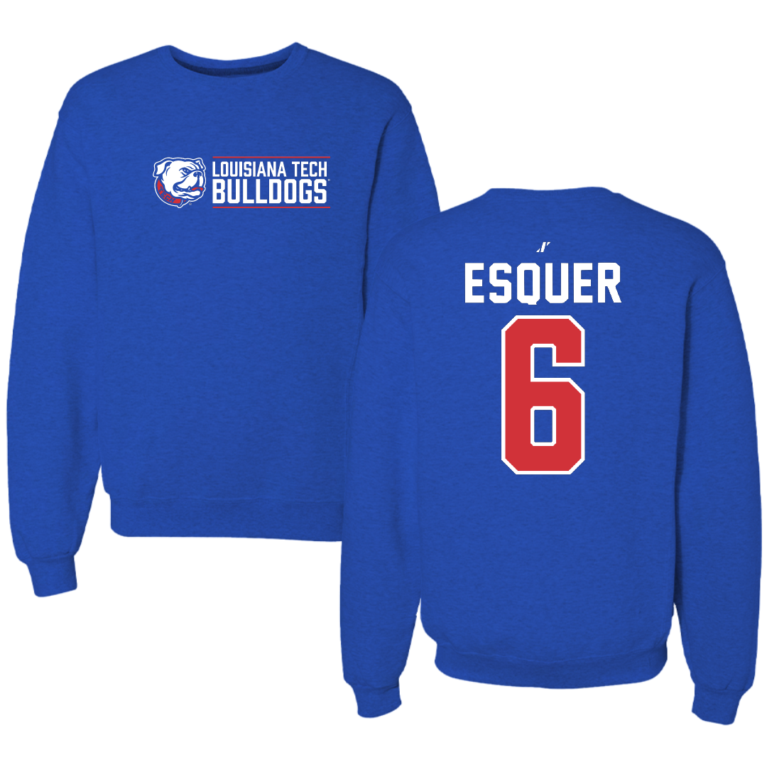 Louisiana Tech University Volleyball Blue General Crewneck - #6 Carla Esquer