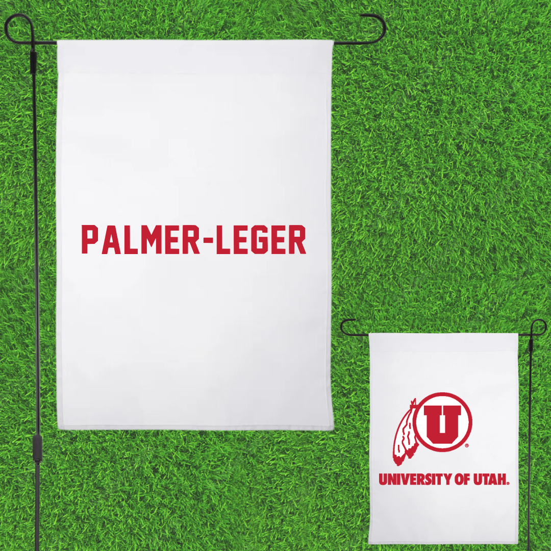 University of Utah Skiing White Garden Flag - Sydney Palmer-Leger