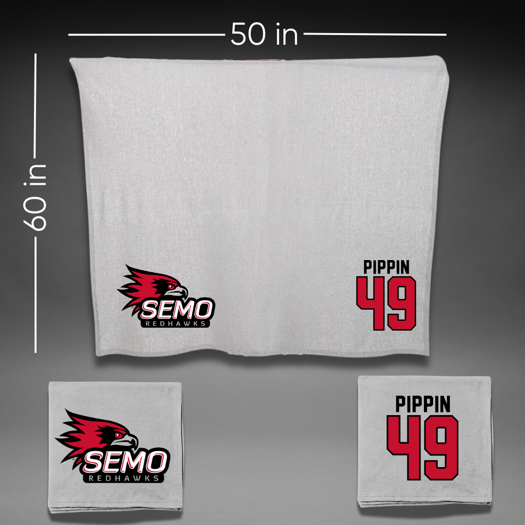 Southeast Missouri State University Football Gray Blanket - #49 DC Pippin