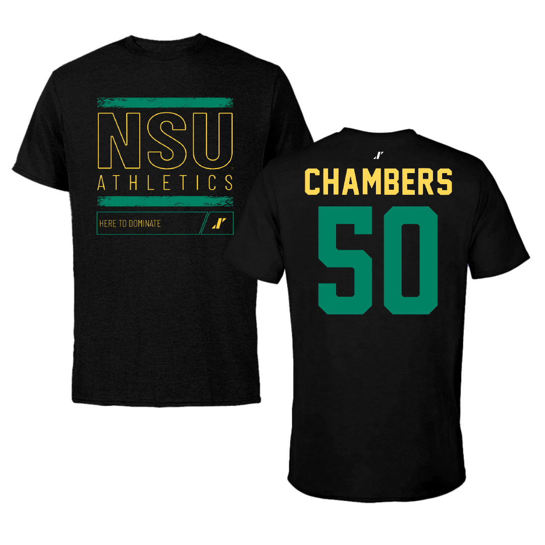 Norfolk State University Basketball Black Dominate Tee - #50 Nyzaiah Chambers