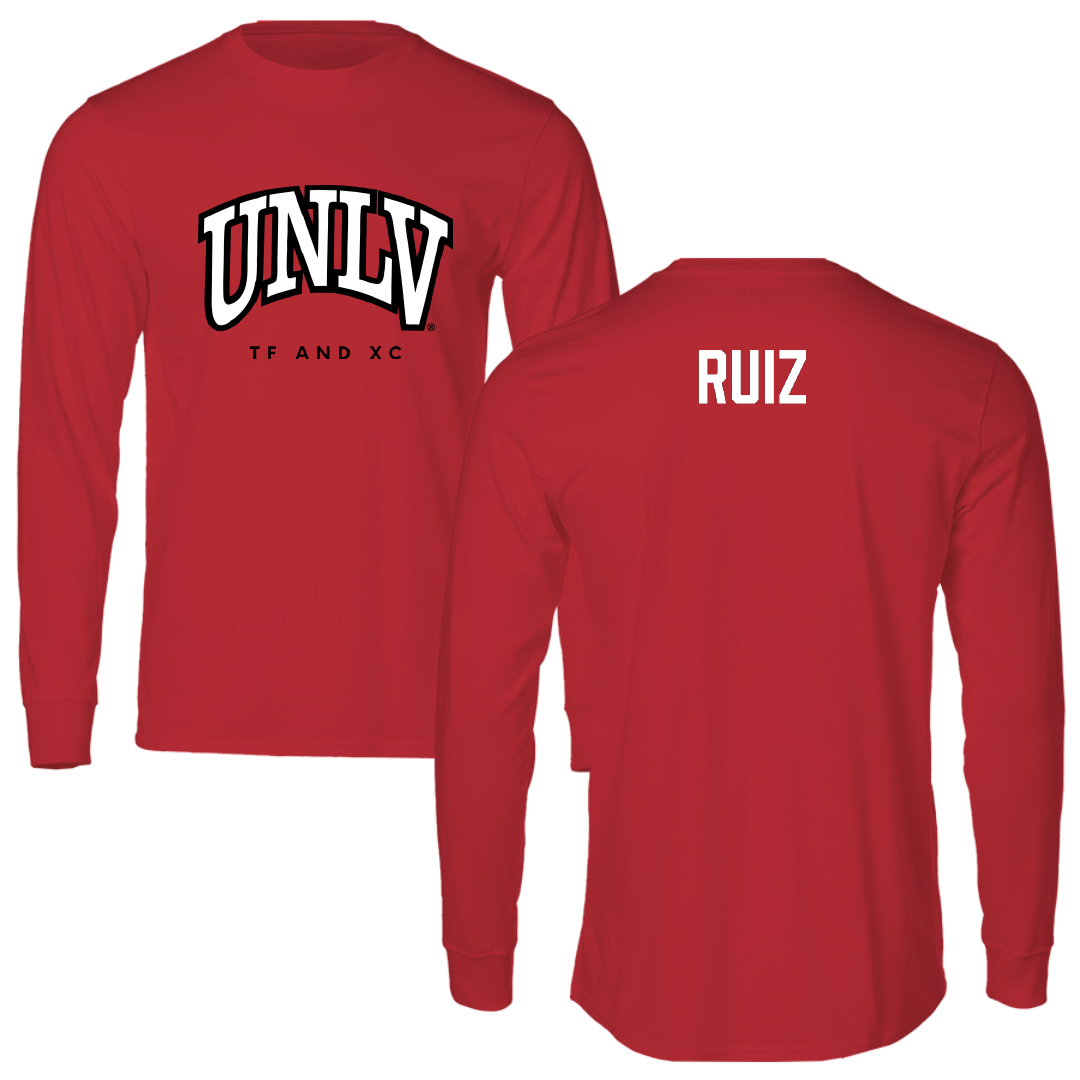 University of Nevada-Las Vegas TF and XC Red Block Long Sleeve - Natalia Ruiz