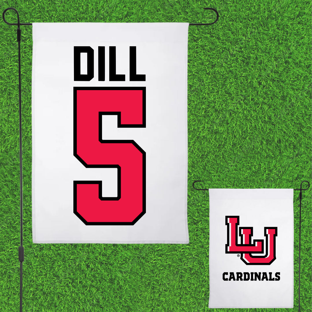 Lamar University Basketball White Garden Flag - #5 Cameron Dill