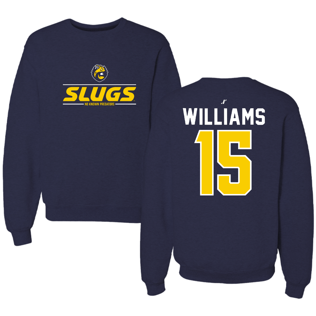 University of California-Santa Cruz Volleyball Navy General Crewneck - #15 Ryan Williams