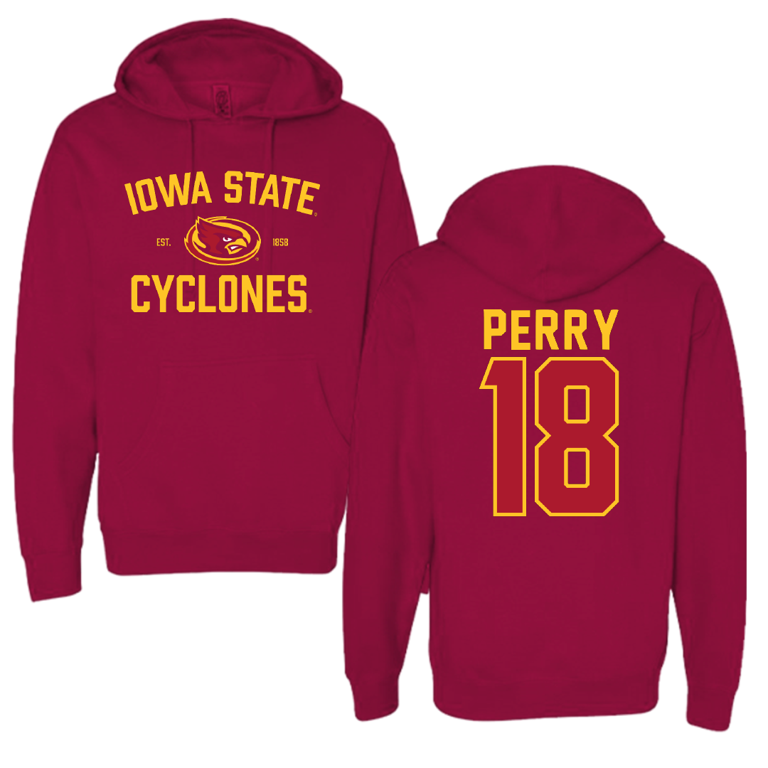 Iowa State University Volleyball Cardinal General Hoodie - #18 Kelsey Perry