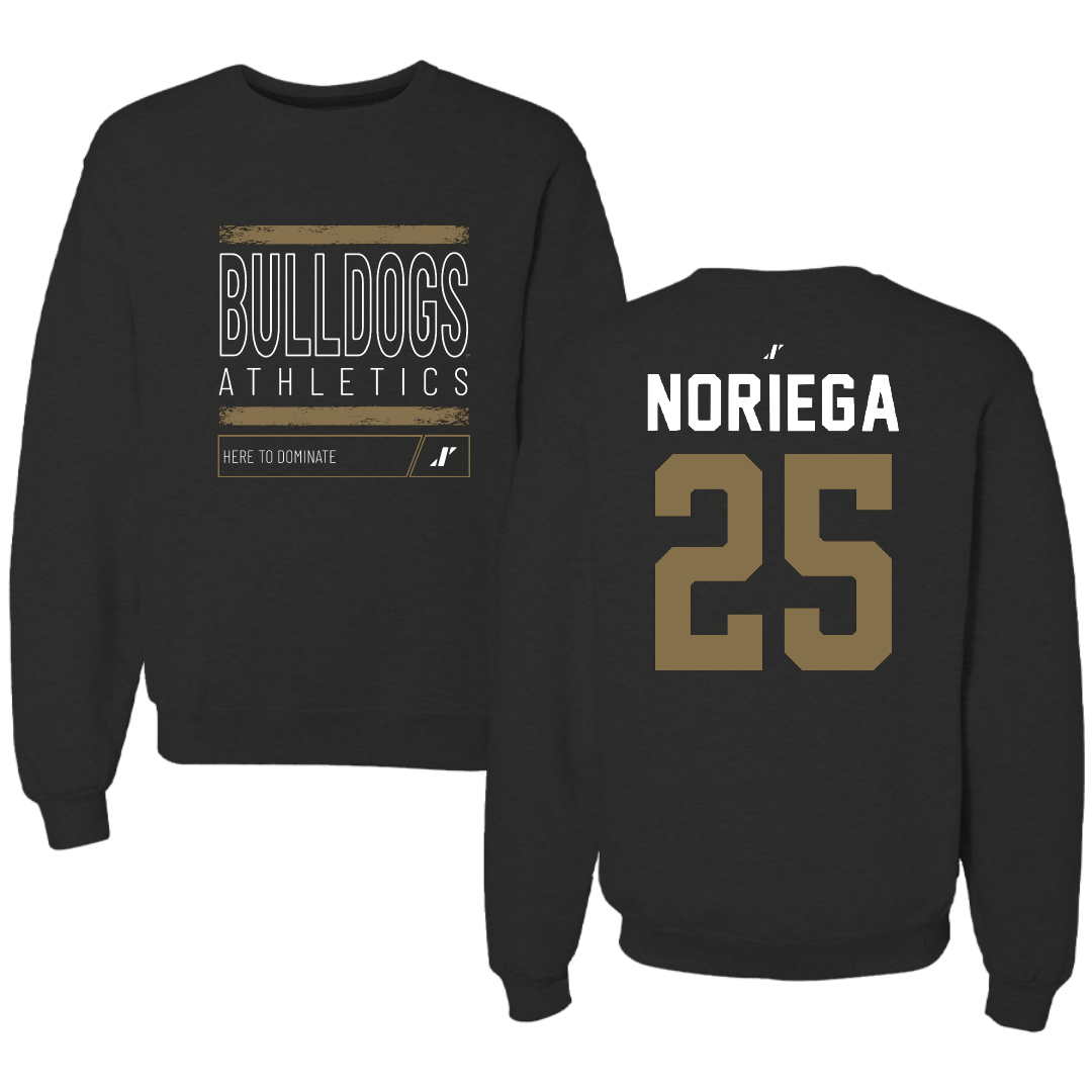 Bryant University Baseball Black Dominate Crewneck - #25 Gavin Noriega