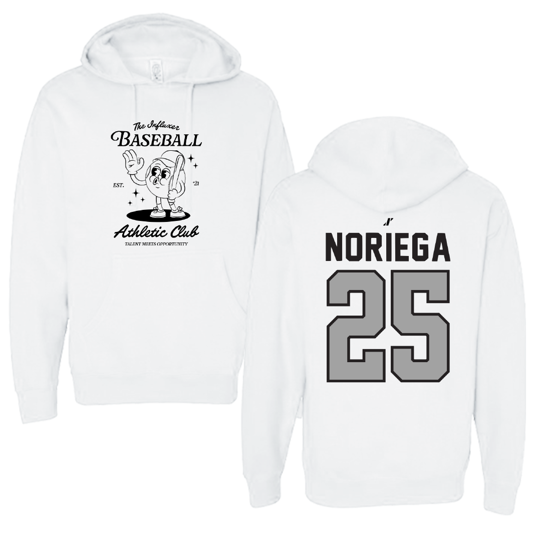 Baseball White Influxer Athletic Club Hoodie - #25 Gavin Noriega