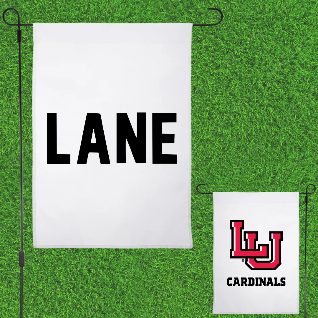 Lamar University TF and XC White Garden Flag - RJ Lane