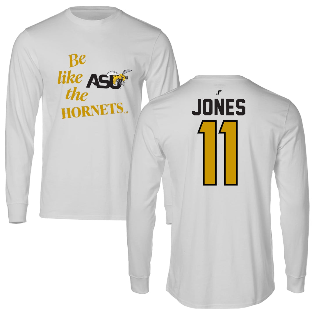 Alabama State University Football Light Gray Be Like Us Long Sleeve - #11 Jalen Jones