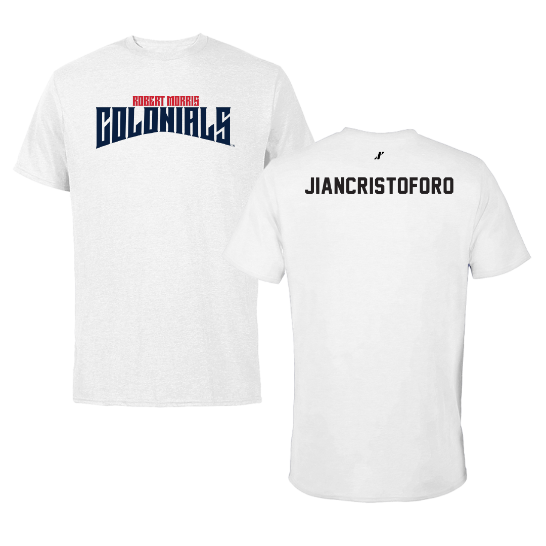 Robert Morris University TF and XC White Classic Tee - Emma Jiancristoforo