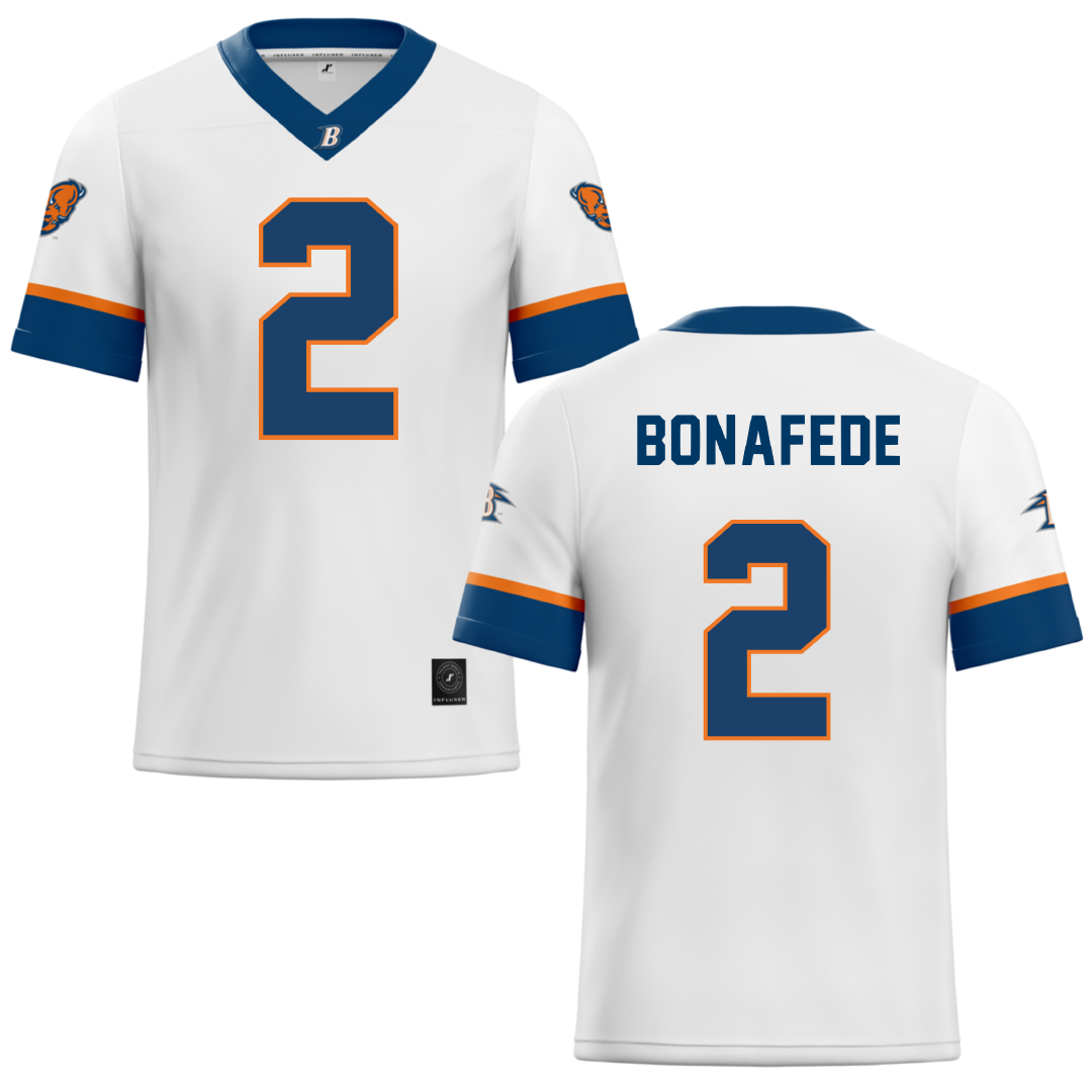 Bucknell University White Lacrosse Jersey - #2 Benjamin Bonafede