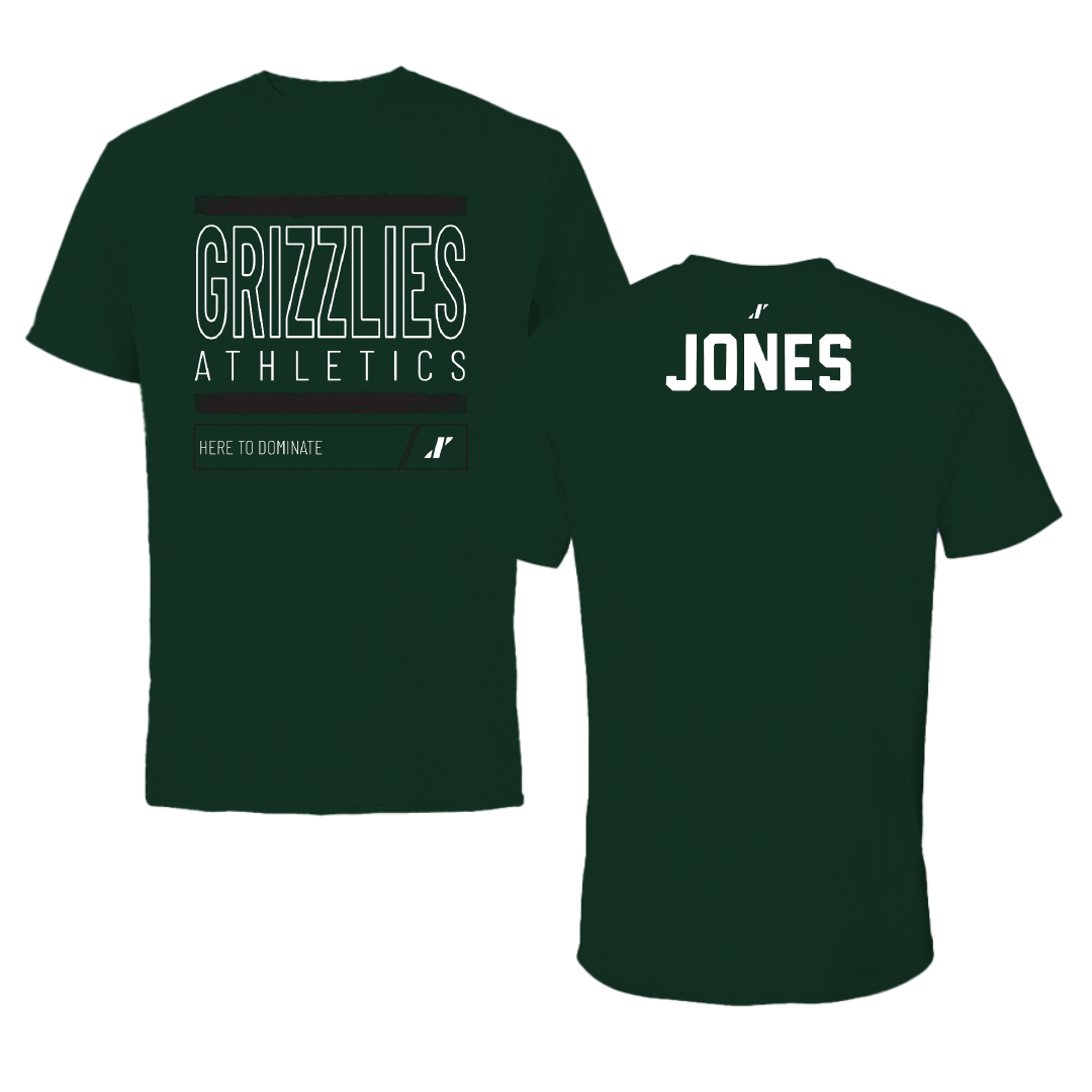 Adams State University Swimming & Diving Forest Green Dominate Performance Tee - Joshua Jones