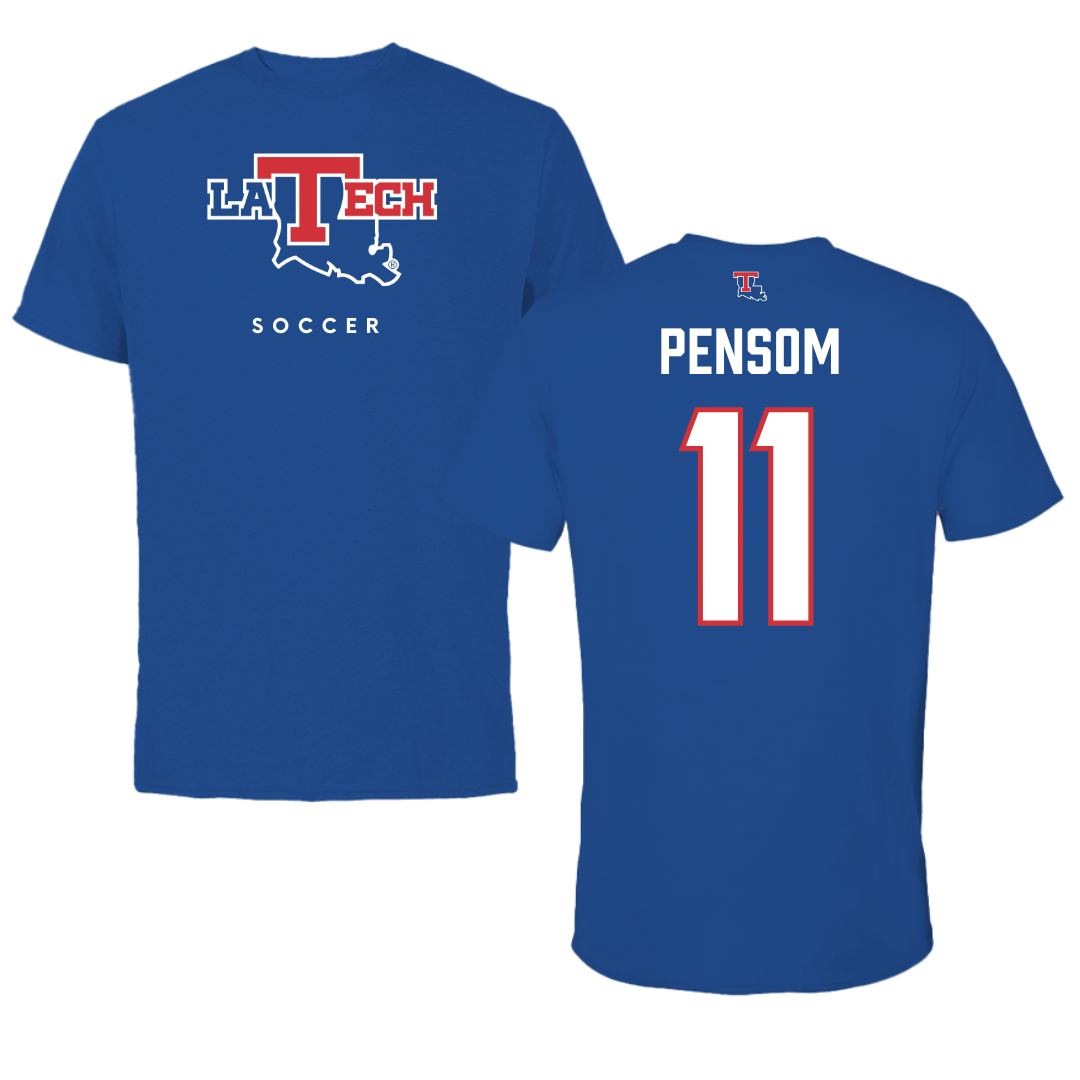 Louisiana Tech University Soccer True Royal Performance Tee - #11 Madison Pensom