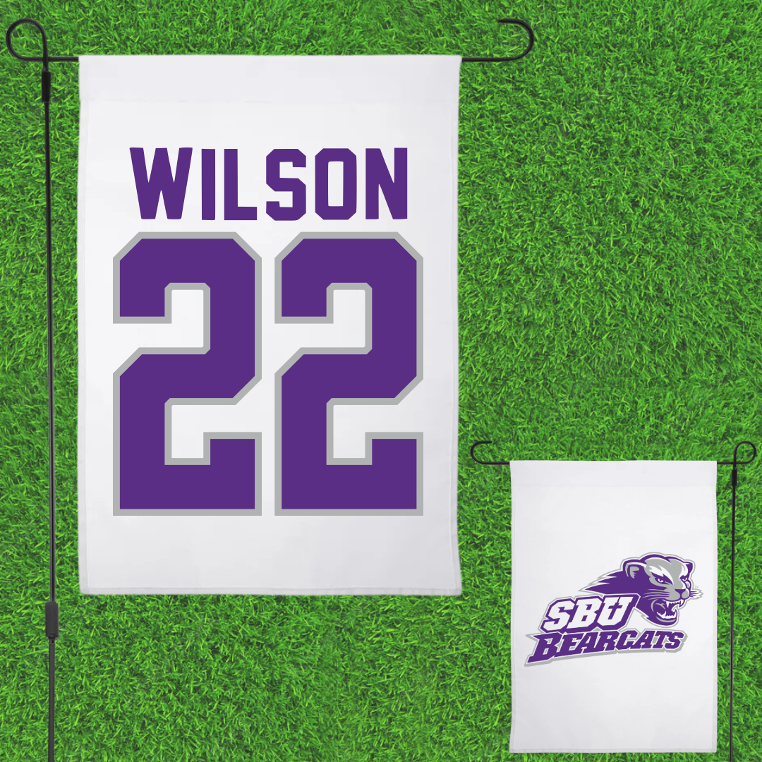 Southwest Baptist University Softball White Garden Flag - #22 Malea Wilson