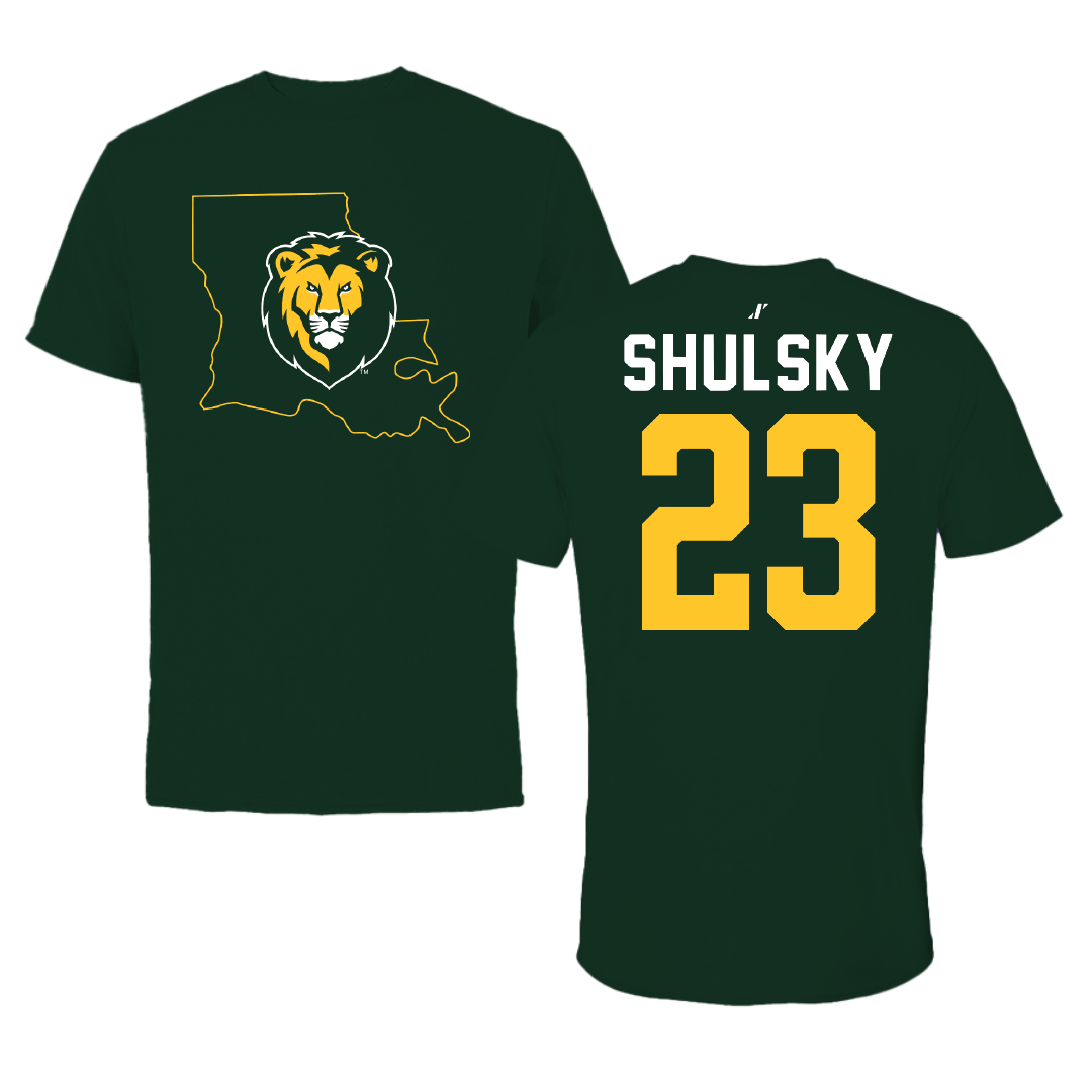Southeastern Louisiana University Soccer Forest Green State Tee - #23 Kirsten Shulsky