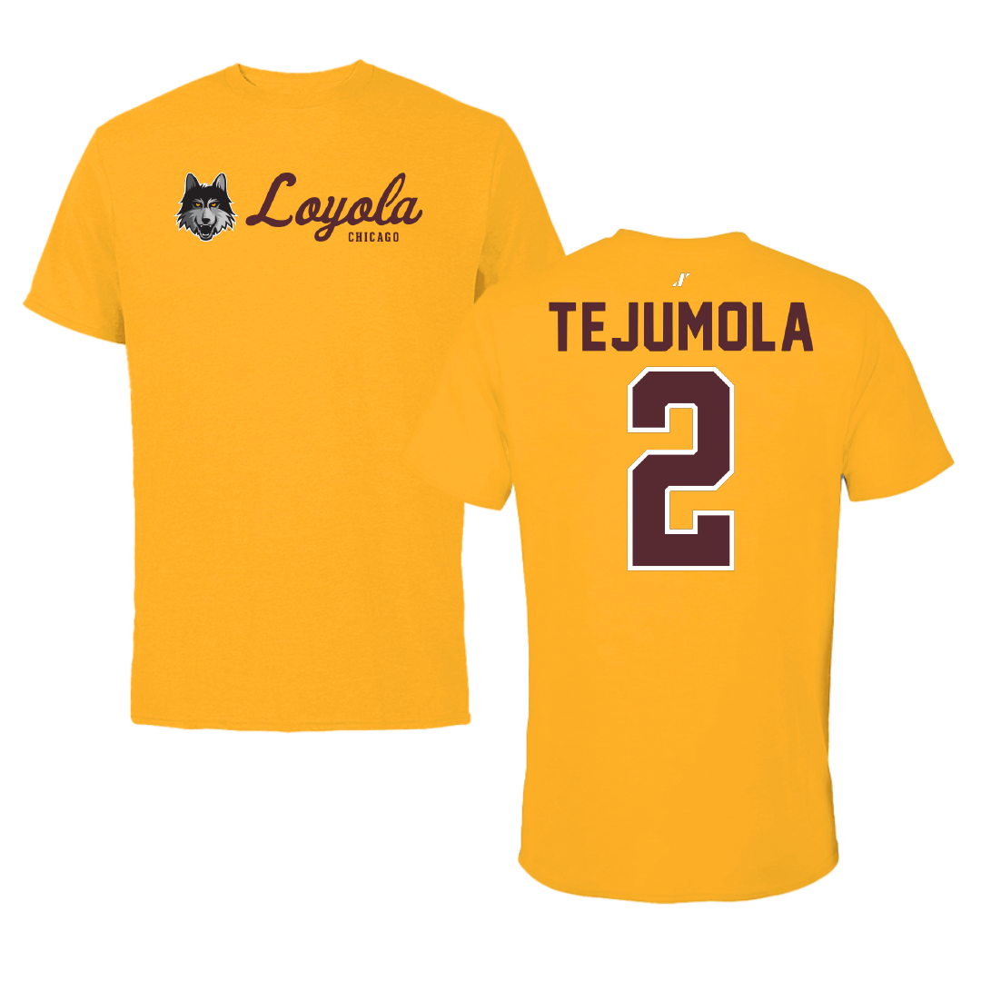 Loyola University-Chicago Soccer Gold General Tee - #2 Kamran Tejumola