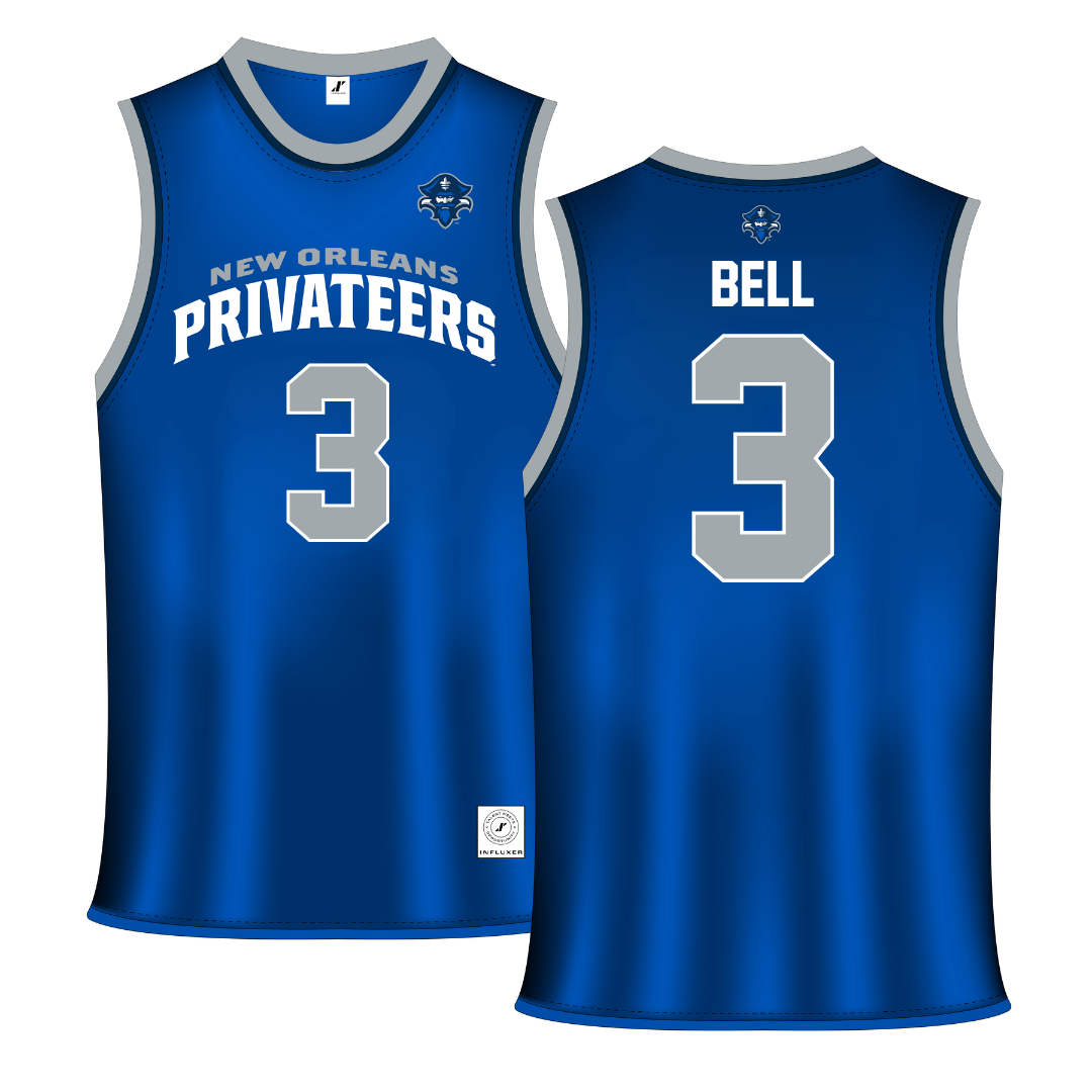 University of New Orleans Blue Basketball Jersey - #3 D'Ante Bell