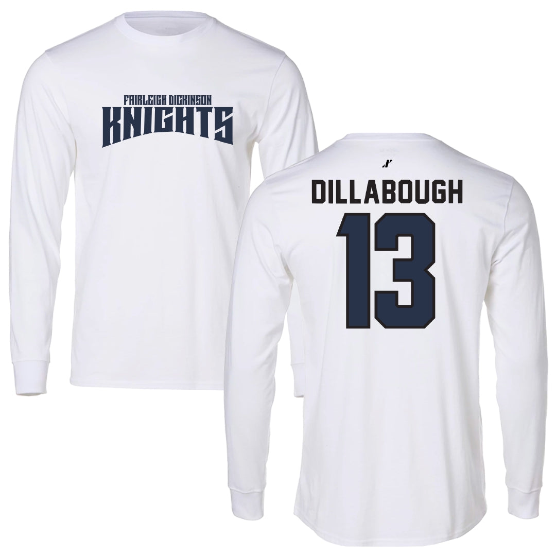 Fairleigh Dickinson University-Metropolitan Campus Lacrosse White Classic Performance Long Sleeve - #13 Karly Dillabough