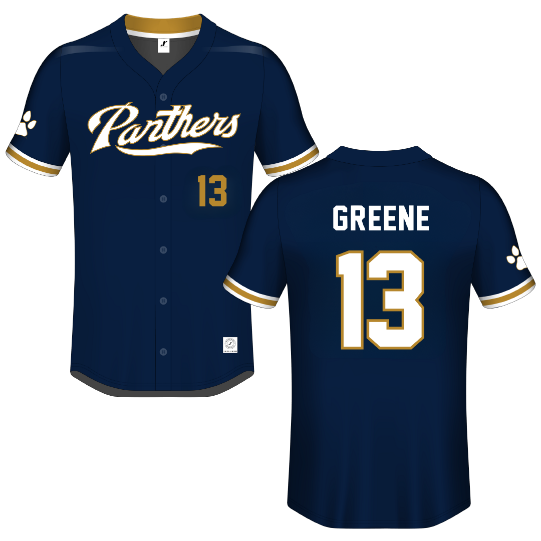 Florida International University Blue Button-Down Jersey - #13 Bryce Greene