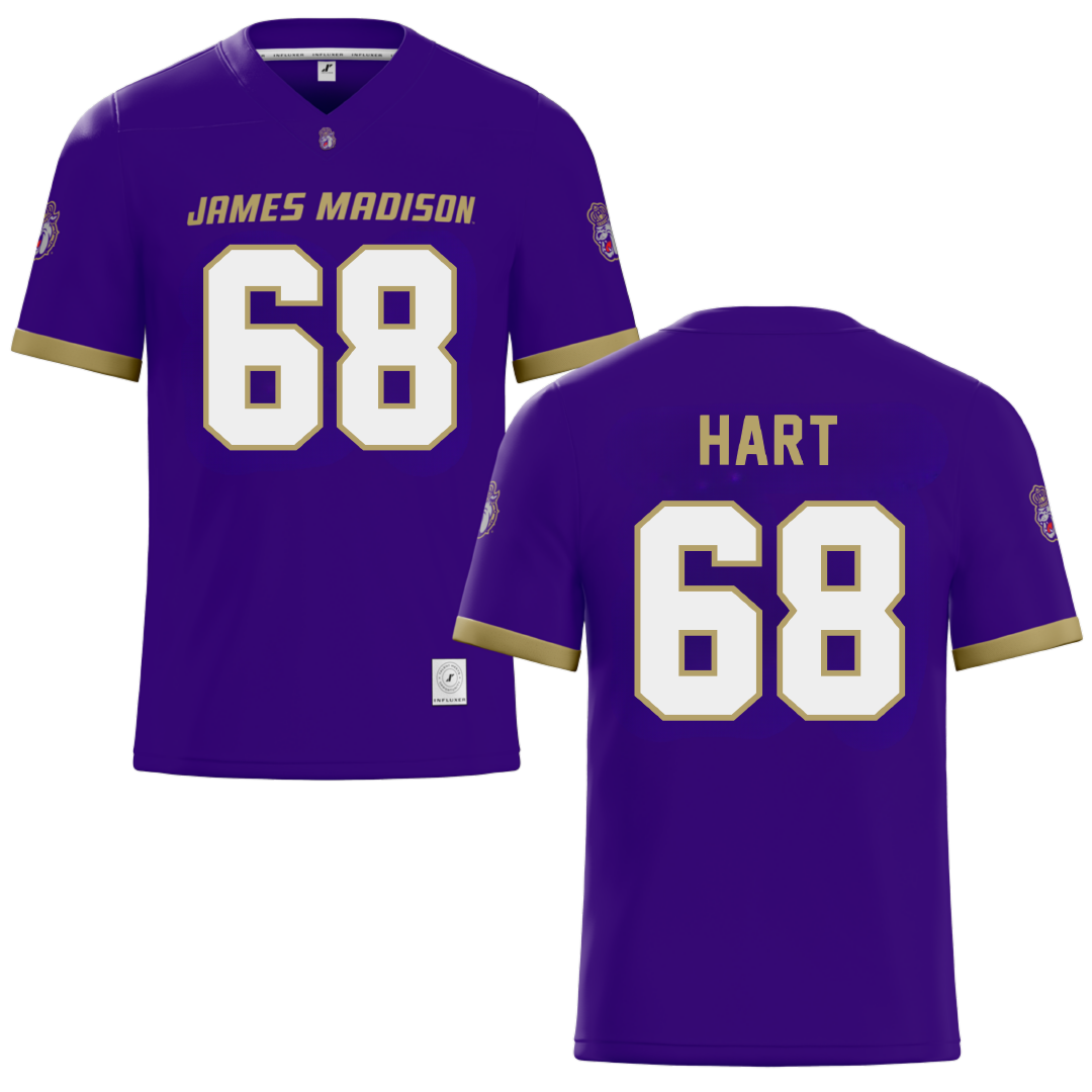 James Madison University Purple Football Jersey - #68 Griffin Hart