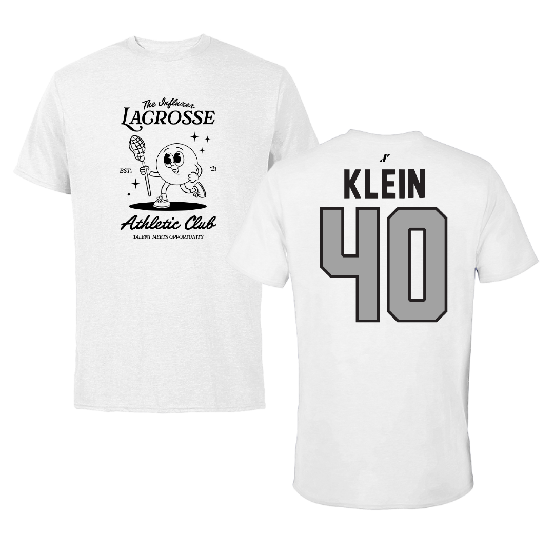 Lacrosse White Influxer Athletic Club Tee - #40 Sam Klein