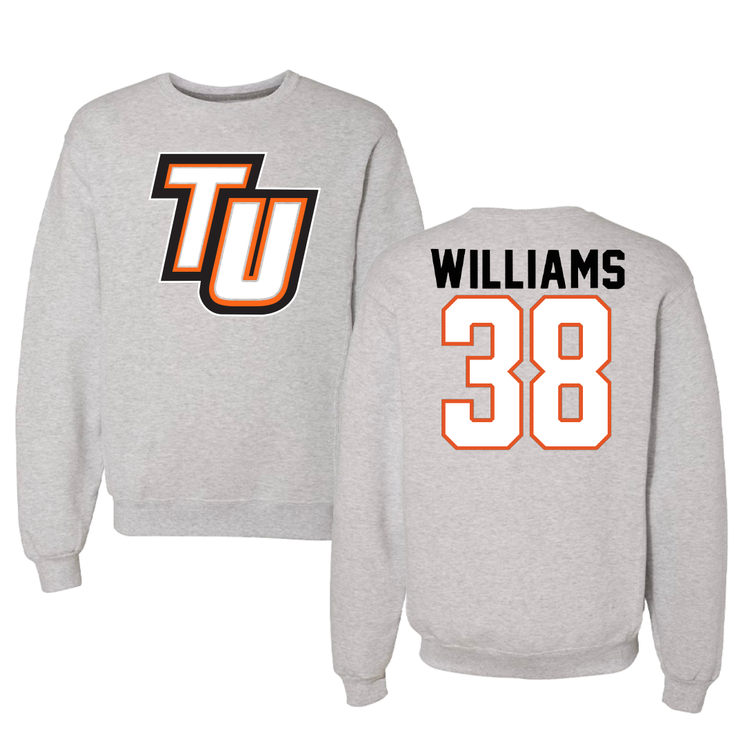 Tusculum University Football Gray Crewneck - #38 Jeremiah Williams
