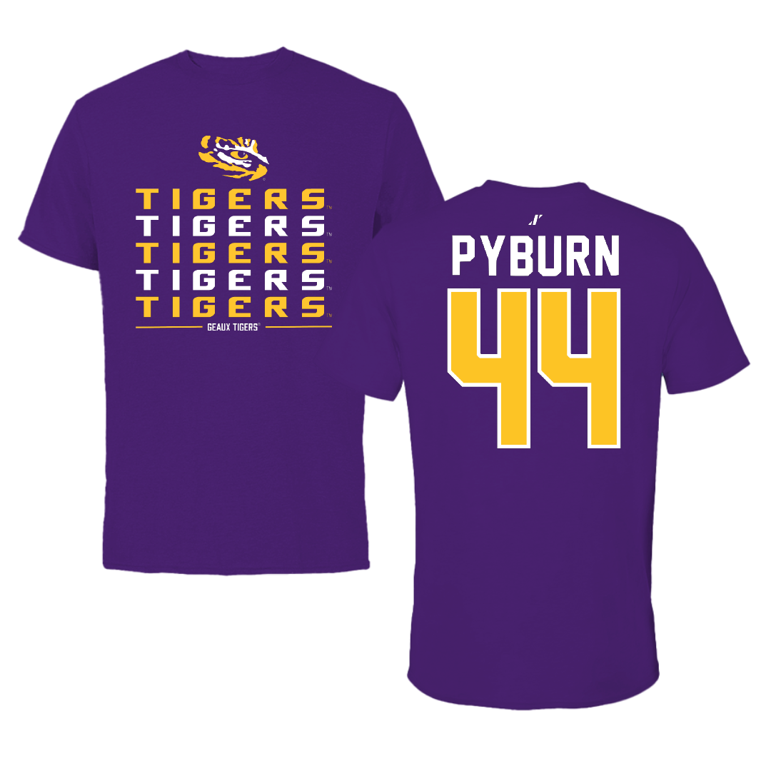 Louisiana State University Football Purple General Tee - #44 Jack Pyburn
